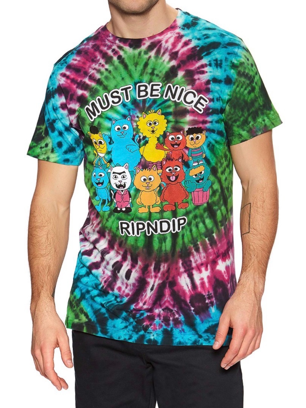 NWT Ripndip Nerm Street Tie Dye T Shirt Men’s Large Cotton Must Be Nice